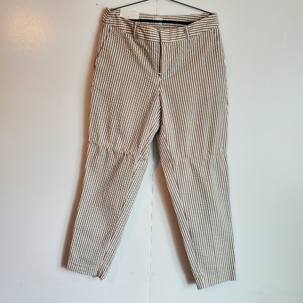 A new day rugged slim ankle striped pants seersucke